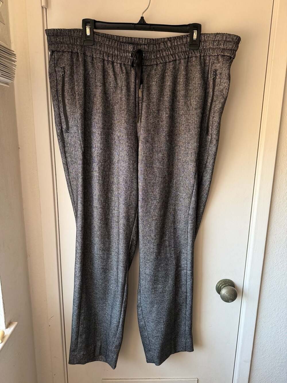 Lane Bryant Marled Gray Drawstring Jogger Pants Size 14/16